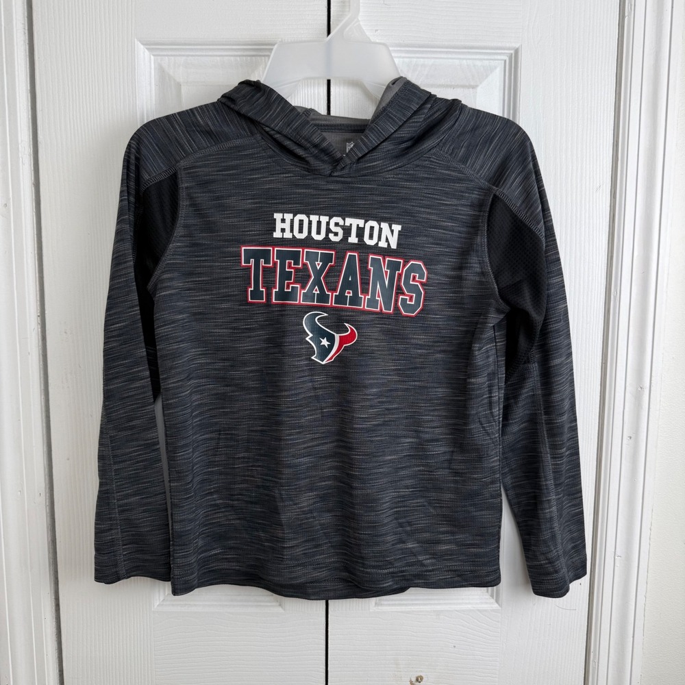 NFL Team Apparel‎ Houston Texans Hoodie Size 6/7 Grey Performance Pullover